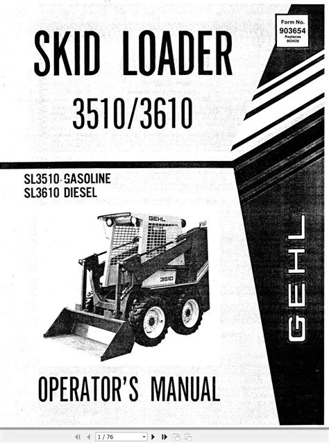 gehl skid steer 3510 problems